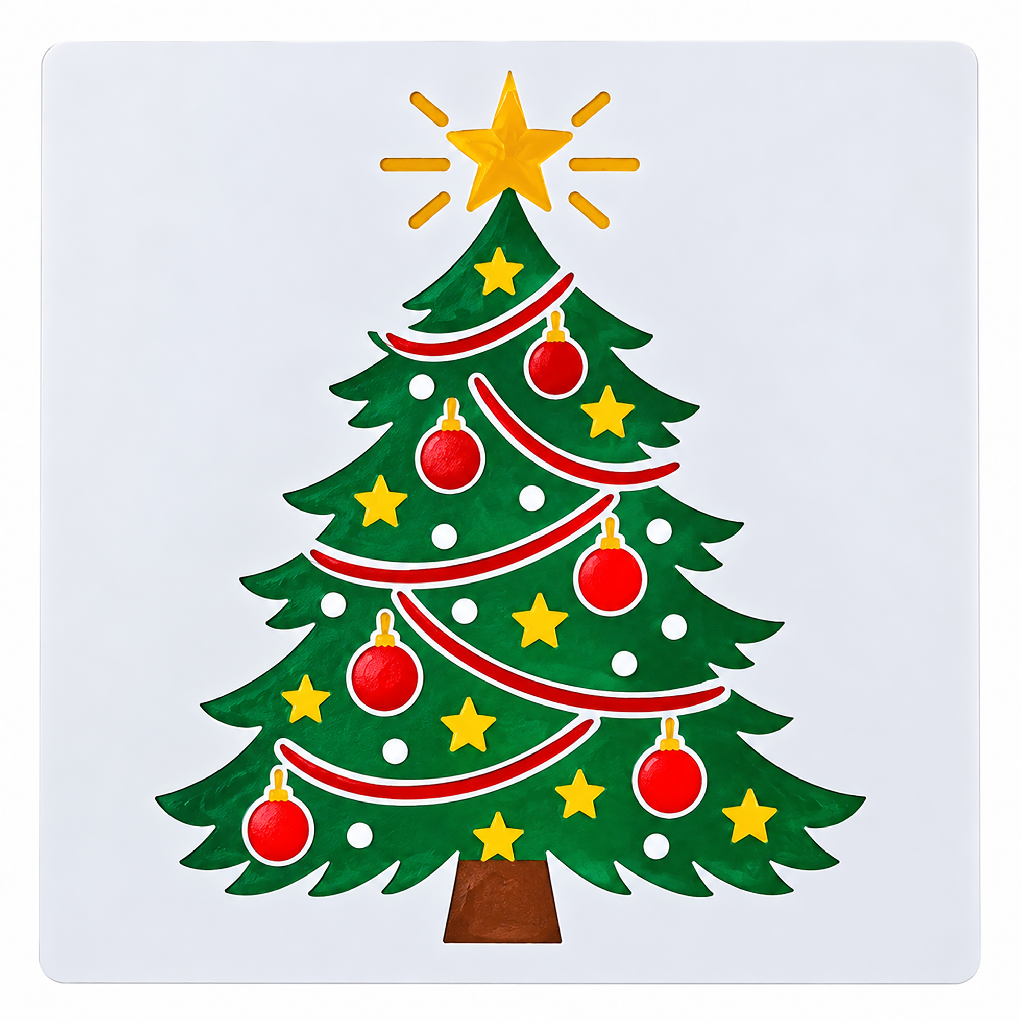 christmas tree stencil for painting