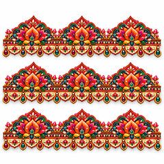lotus border patti wall decor set of 3