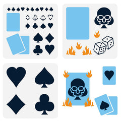 playing card stencil