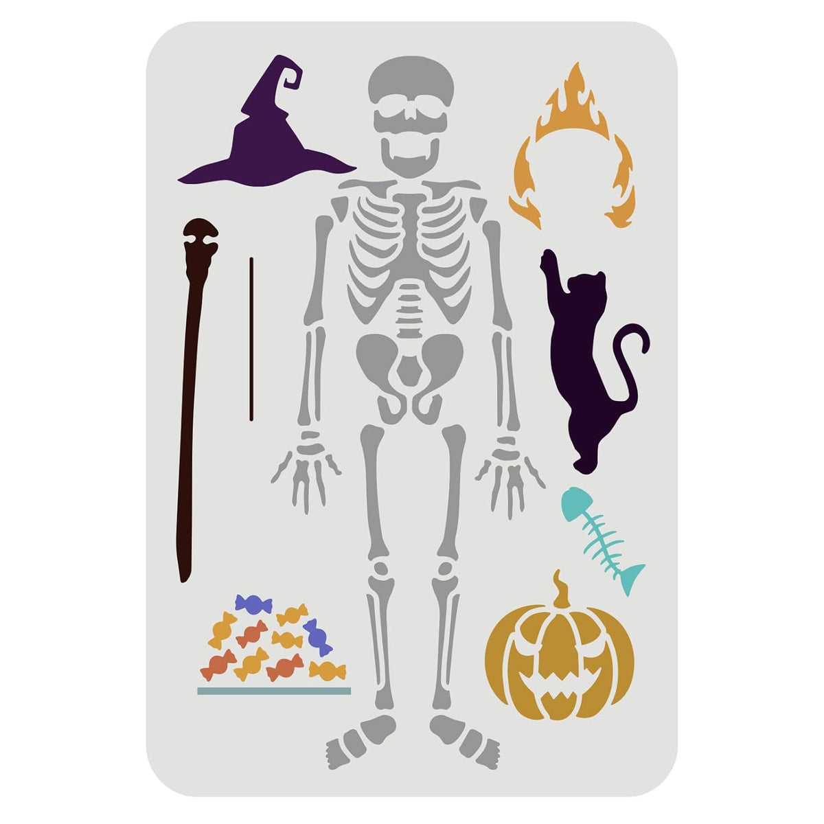 skeleton bones stencil for diy painting