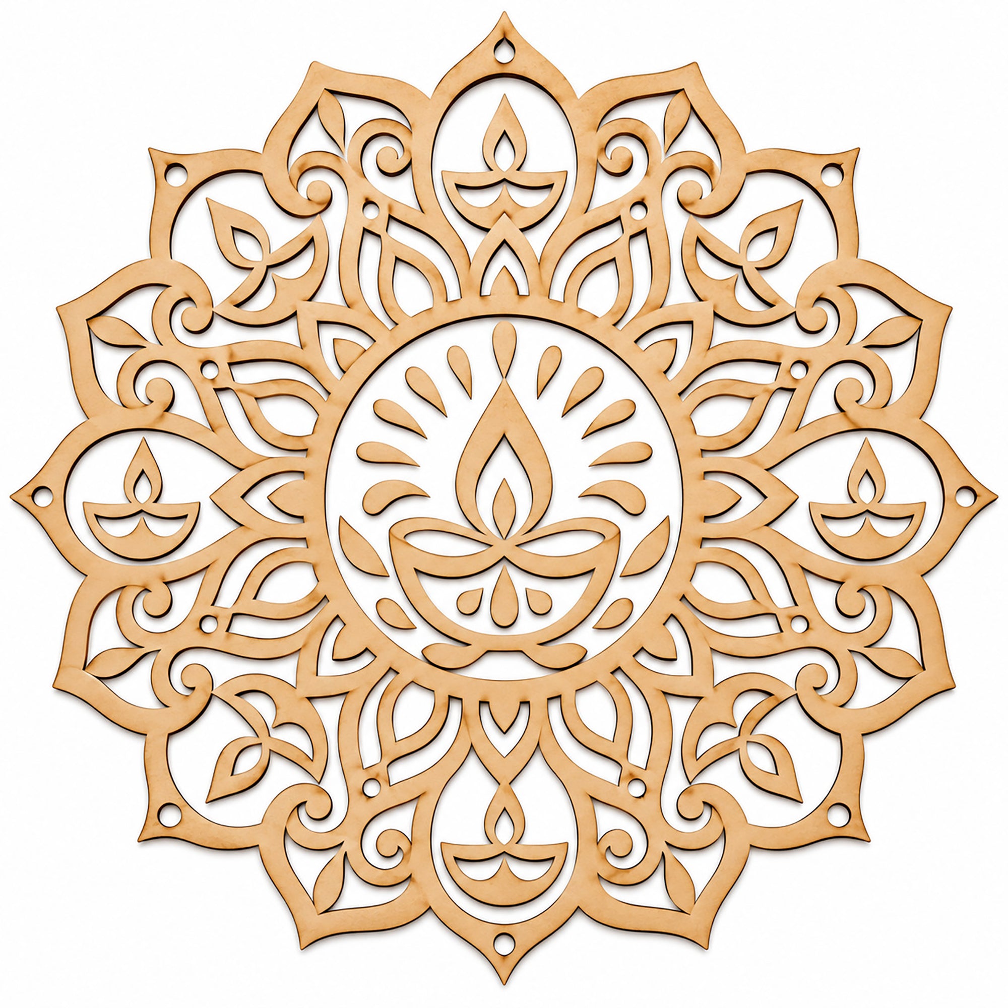 wooden rangoli design for diwali decoration