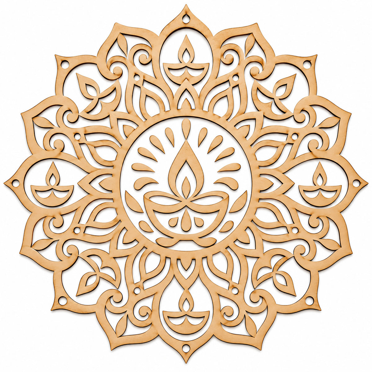 wooden rangoli design for diwali decoration