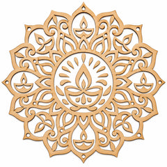 wooden rangoli design for diwali decoration