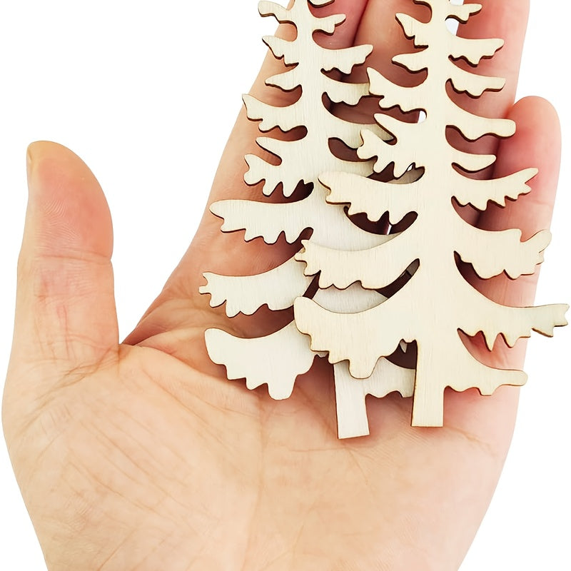 Wooden ornaments for tree decoration