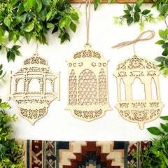 Islamic lantern hanging banners set