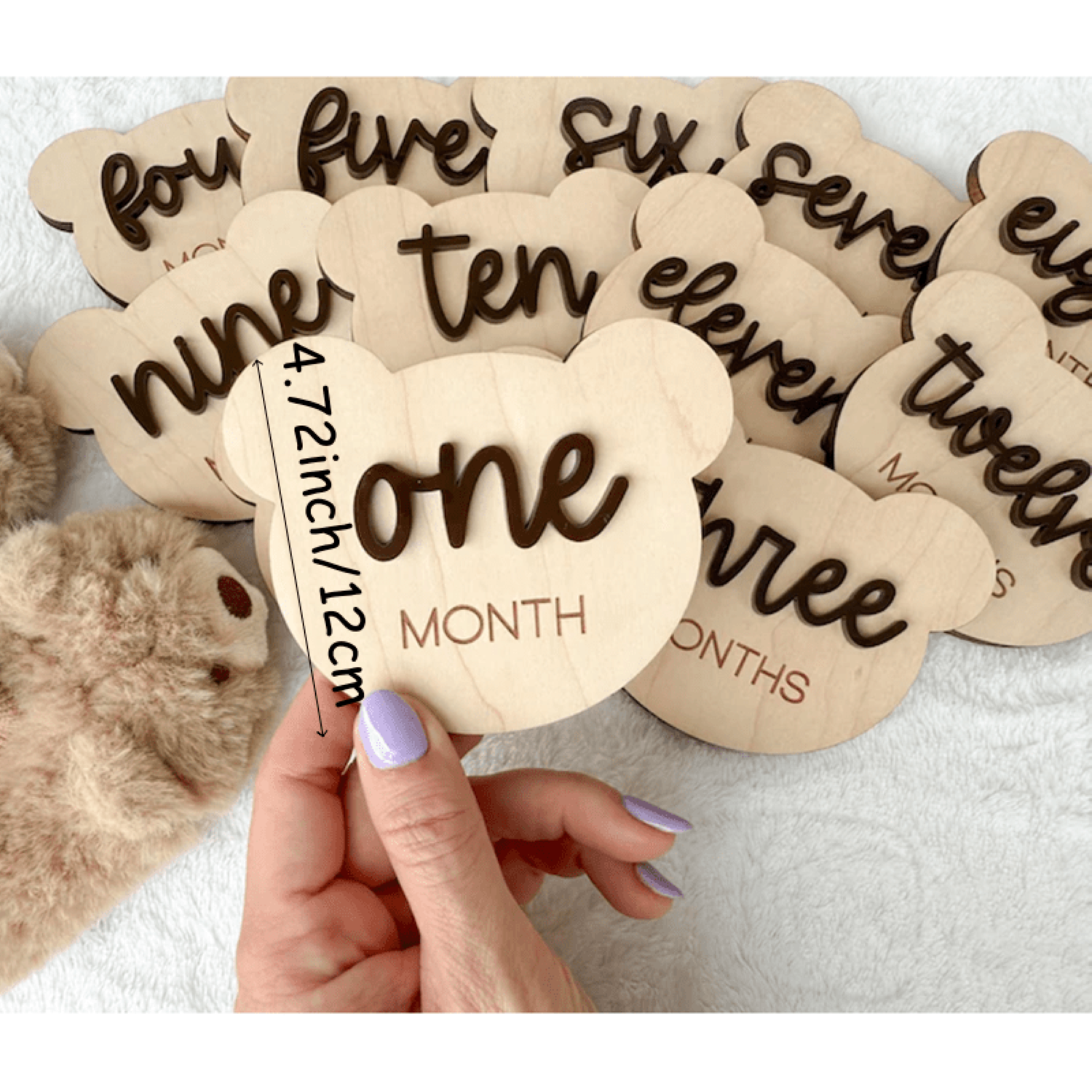 1 to 12 months baby milestone plaques