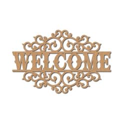 welcome word mdf cutout for diy