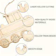 wooden train craft embellishments for kids