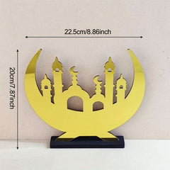 Acrylic Islamic moon art for home