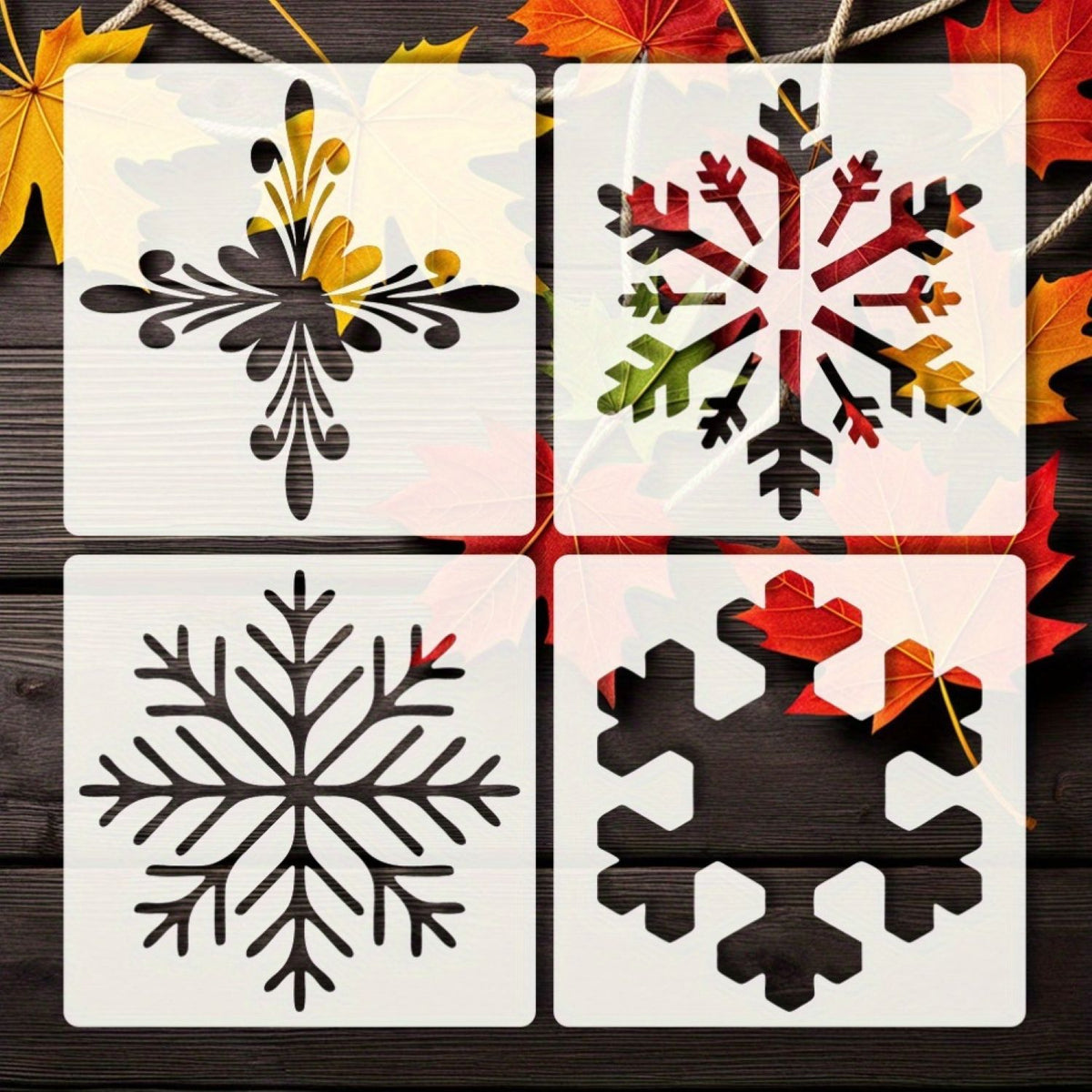 Christmas snowflake stencil