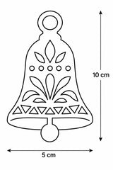 reusable bell stencil for wall and fabric painting