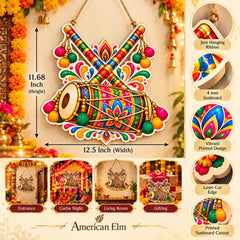 Navratri Dhol Dandiya wall art