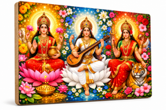 Three goddess Hindu wall art for home