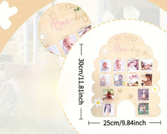 first birthday photo board baby girl boy