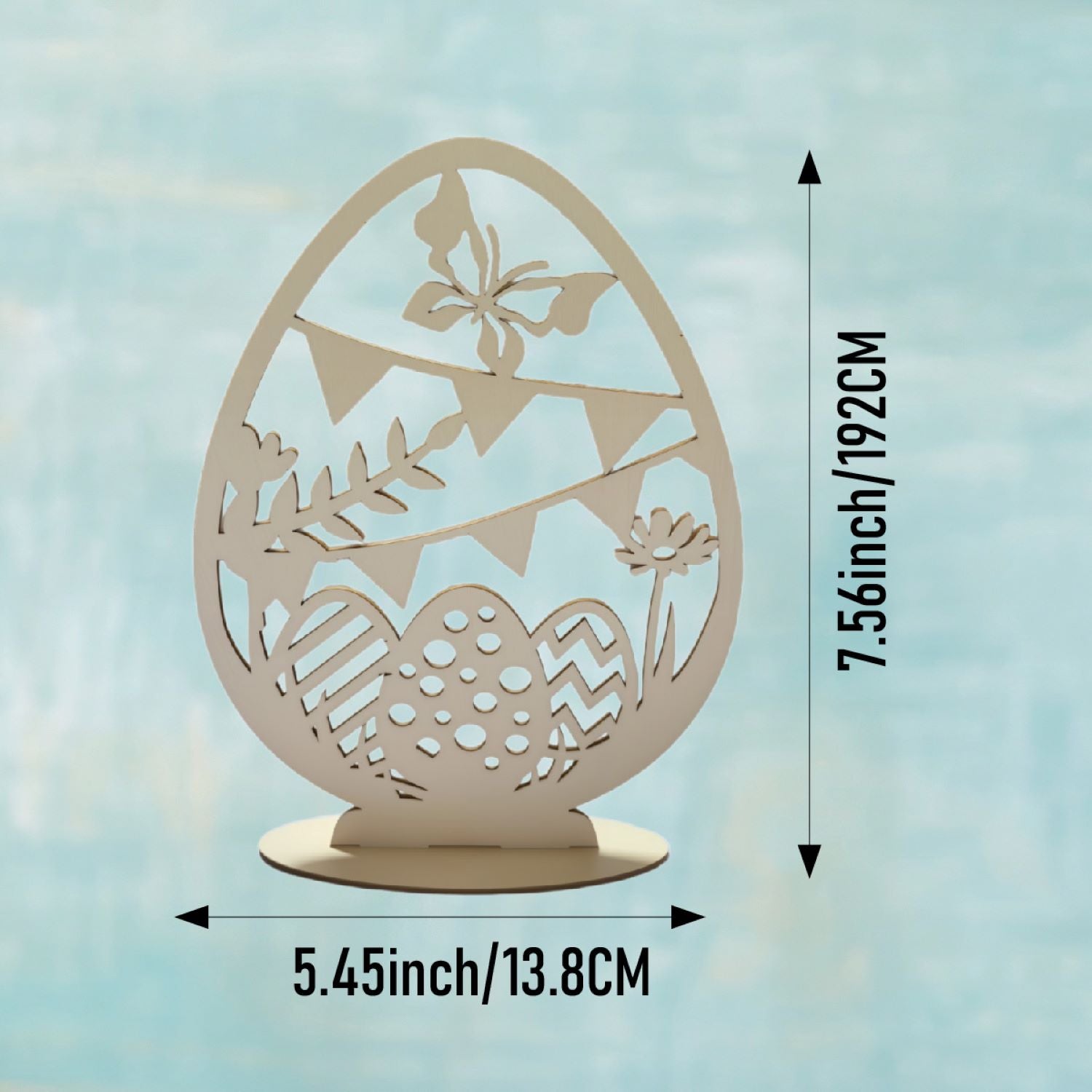 wooden easter centerpiece decoration for dining table