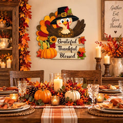 grateful thankful blessed wall hanging