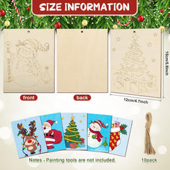 unfinished wooden tree cutouts