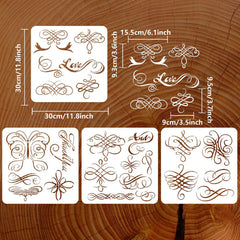 swirl border stencil