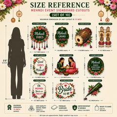 Mehndi function decoration signboard set