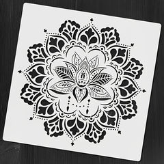 mandala pet plastic painting stencil for diy art and craft