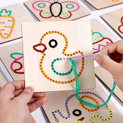 animal pattern threading board for kids