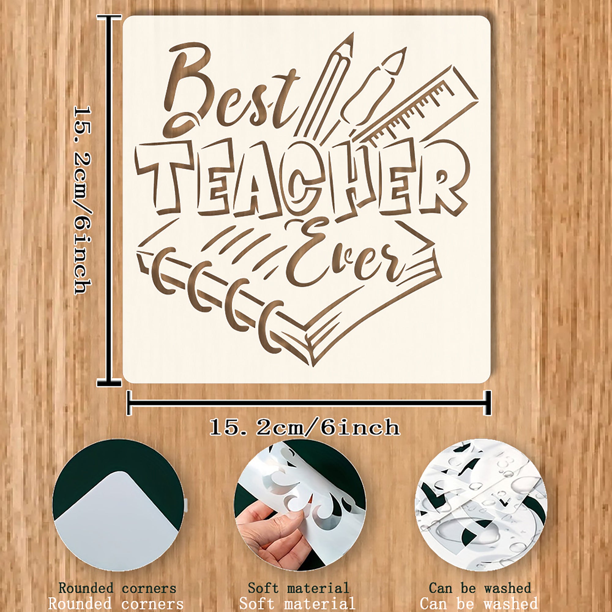teacher appreciation stencil template for wood canvas