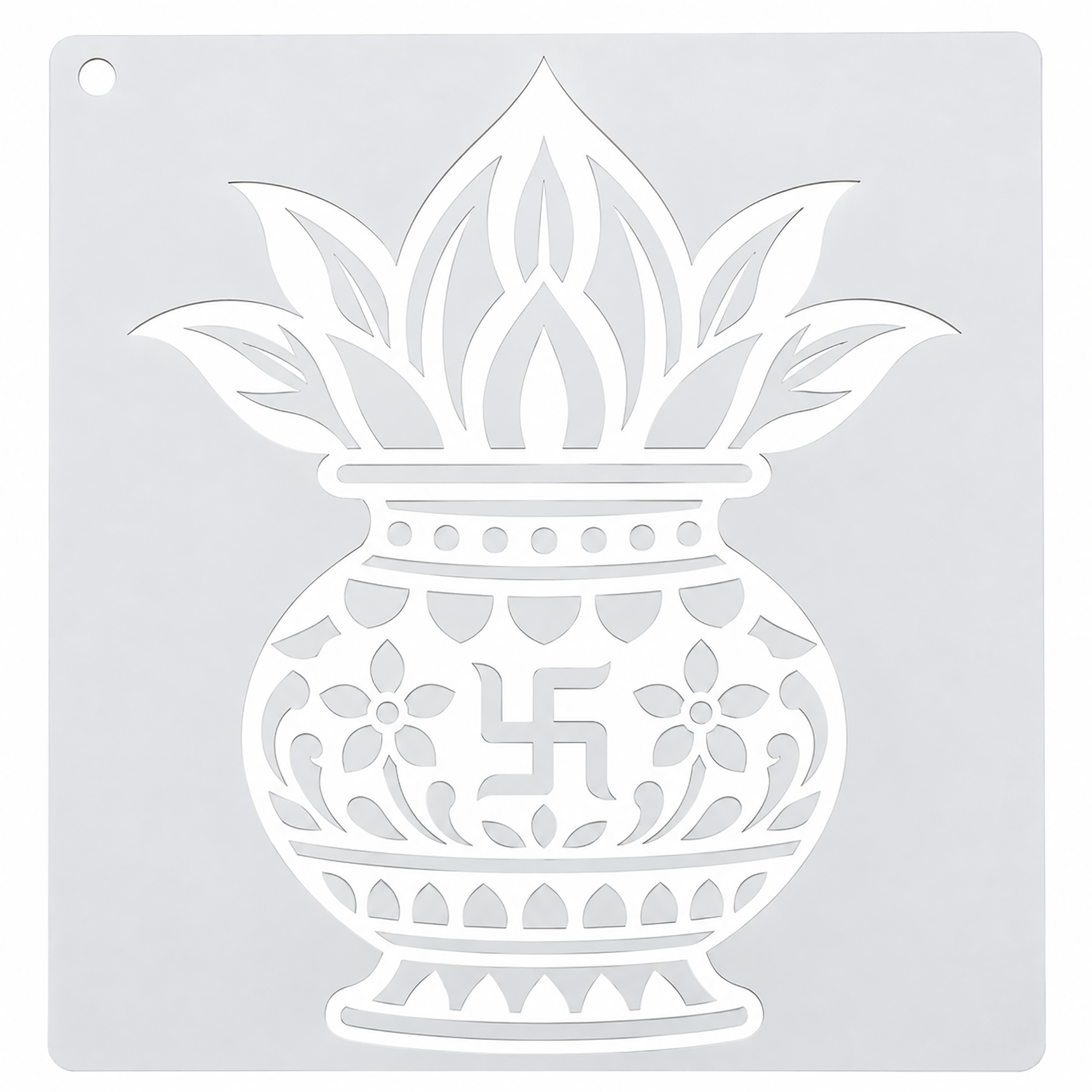 kalash painting stencil for wall art
