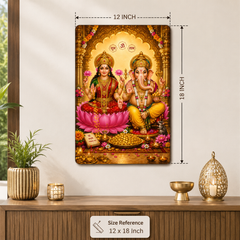 Lakshmi Ganesha wall art for temple