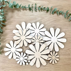 wooden floral wall stickers
