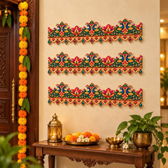 peacock lotus border patti wall decor