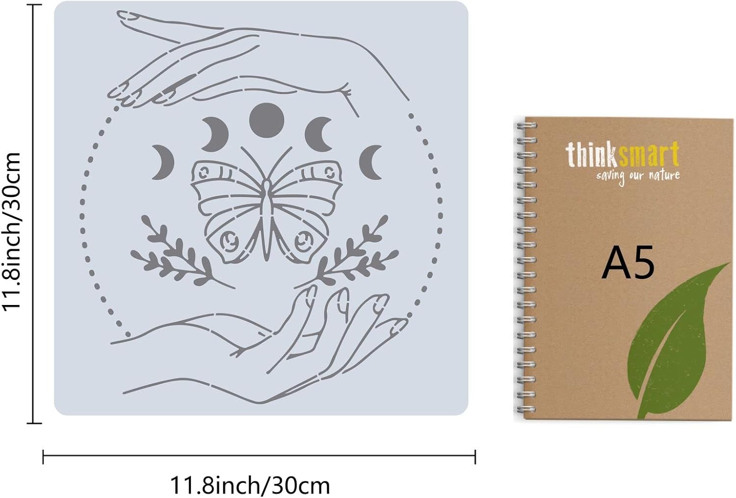 butterfly celestial stencil template