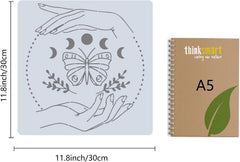 butterfly celestial stencil template