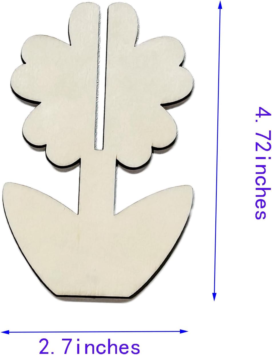 unfinished flower wood shapes
