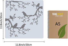 birds on tree stencil template