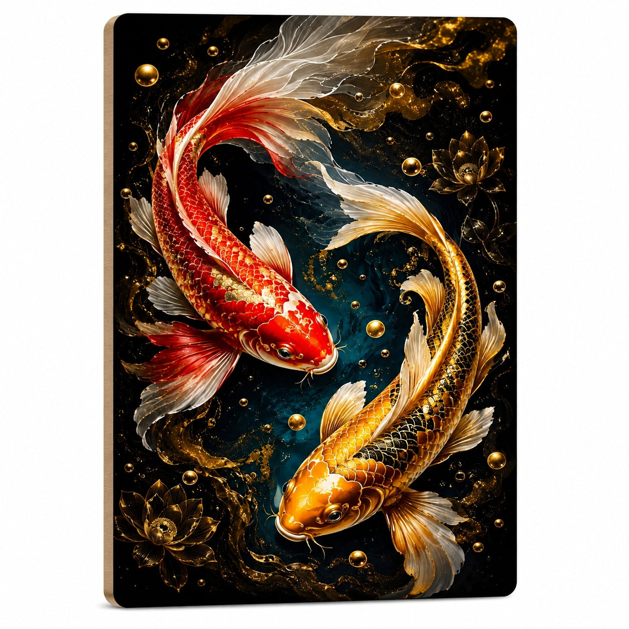 yin yang koi fish wall art for home
