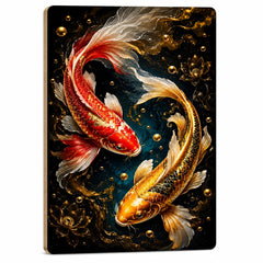 yin yang koi fish wall art for home