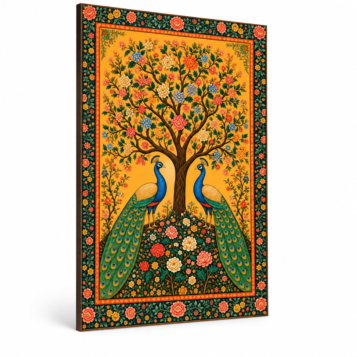 Peacock floral wall decor for home