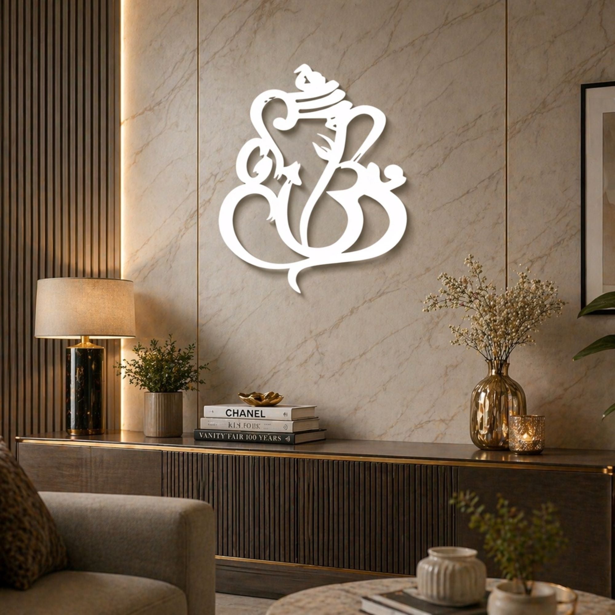 wooden ganpati wall hanging for entrance