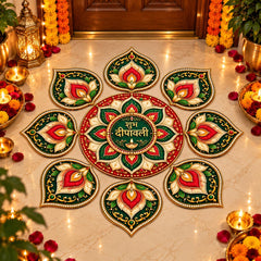 elephant paisley mandala rangoli set