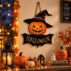 halloween pumpkin bat shape wall decor