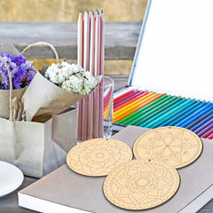 diy wooden mandala shapes for home decoration