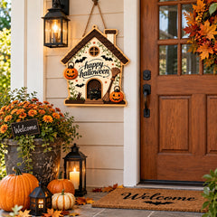 pumpkin bat black cat wall decor