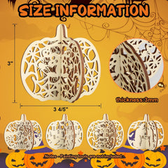 unfinished wood pumpkin cutout