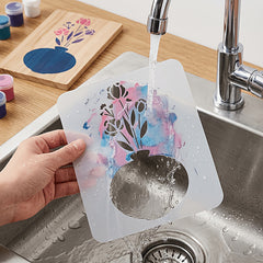 reusable flower vase stencil templates for painting