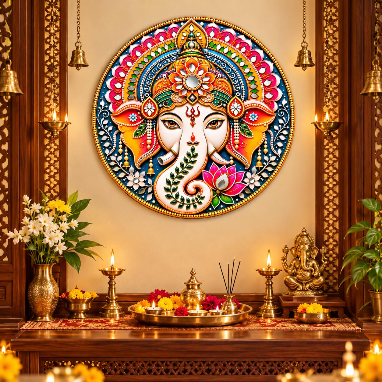 Ganesha wall art for pooja room decoration