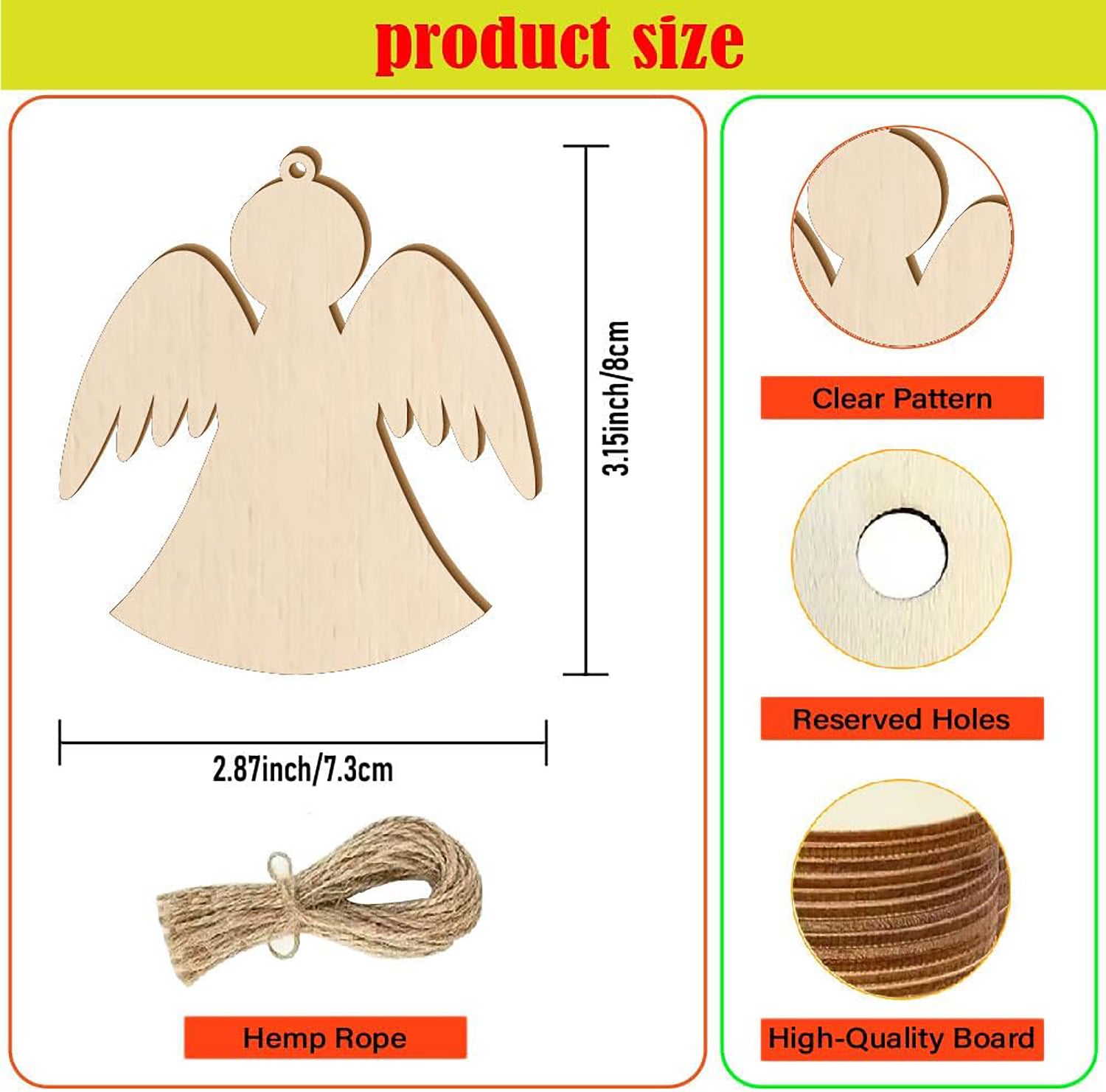 angel wood cutouts white