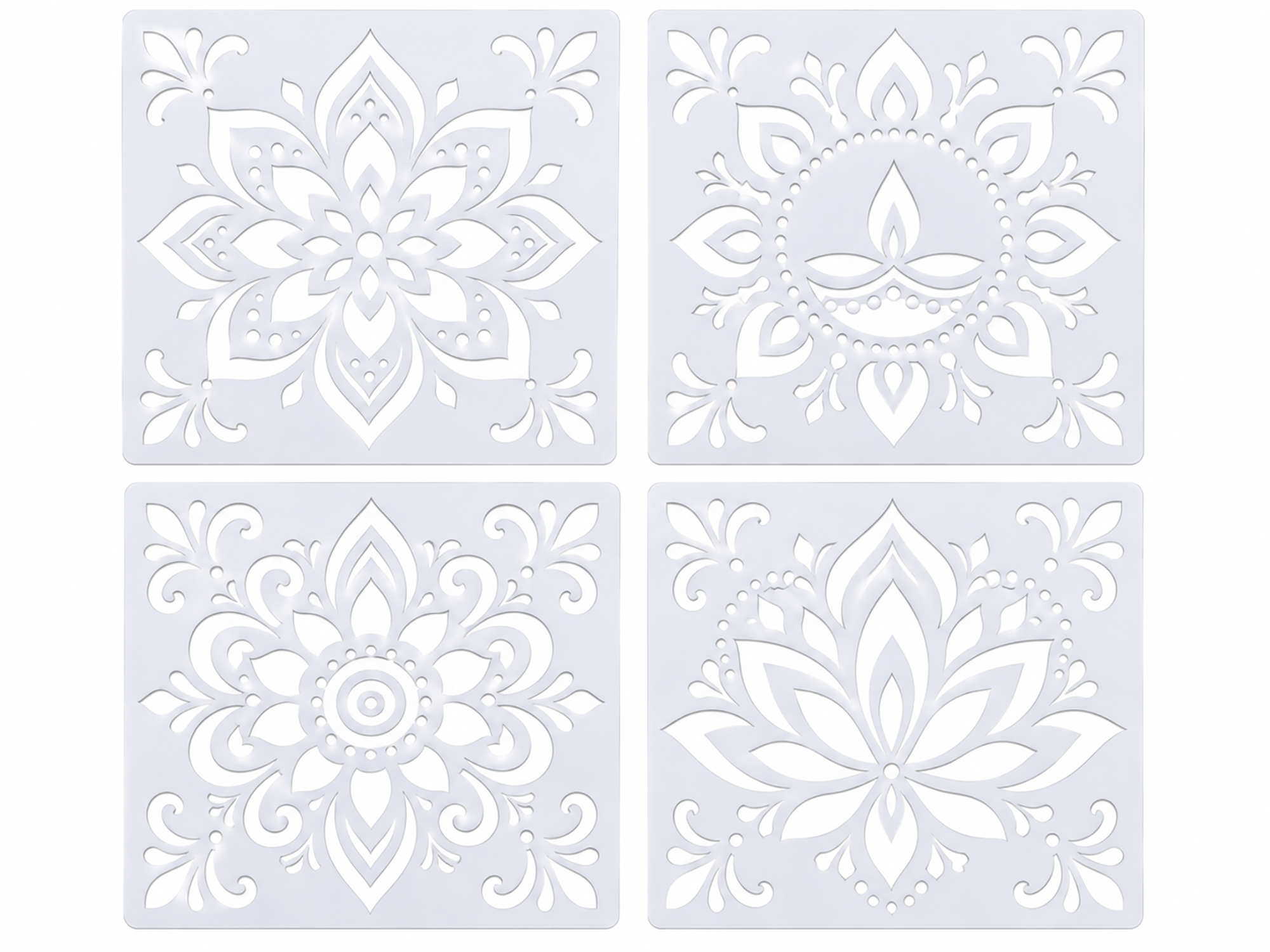 reusable rangoli stencil for diy art and craft