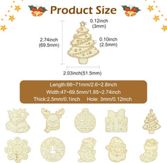 unfinished wooden christmas charms