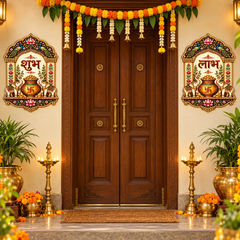 Diwali Shubh Labh door hanging decoration for home entrance