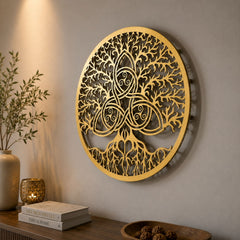 golden wall art for living room decor
